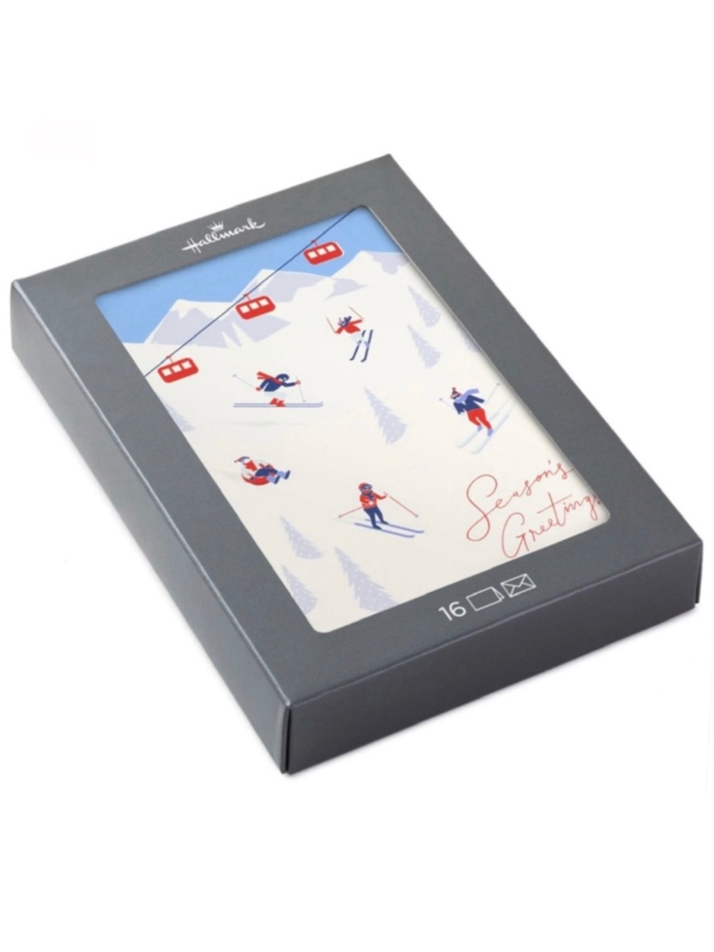 Hallmark Alpine Ski Slopes Boxed Christmas Cards, Pack of 16 (NWT) - Picture 1 of 13